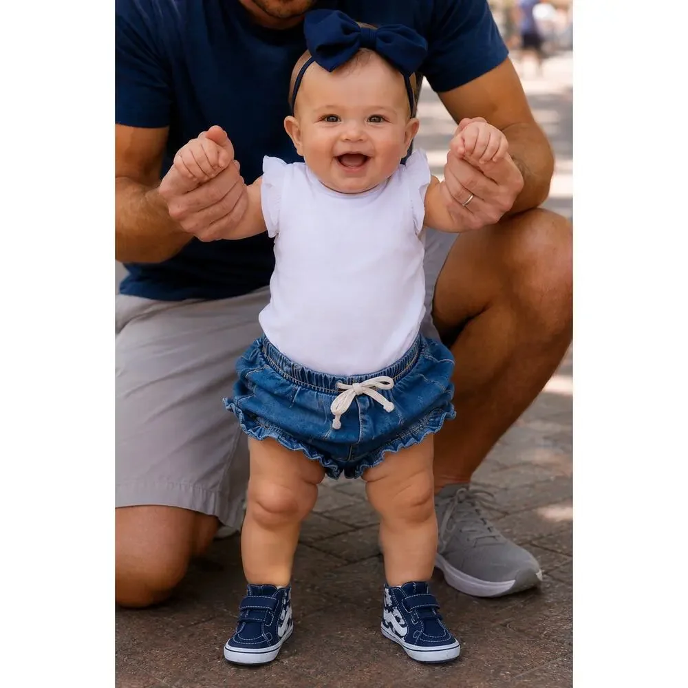 Vans Sk8-Hi Crib Infant 4 Navy Butterfly Baby High Top Sneakers Shoes